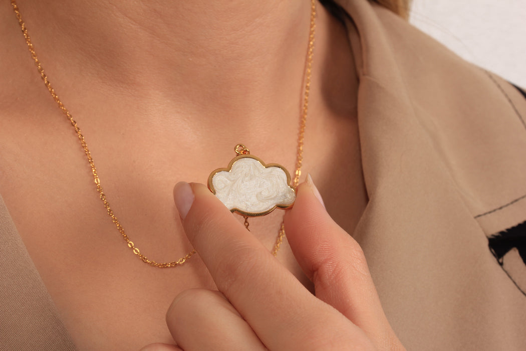 Gold Necklace With Cloud Pendant