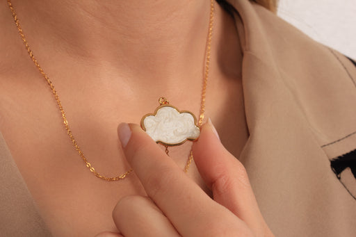 Gold Necklace With Cloud Pendant