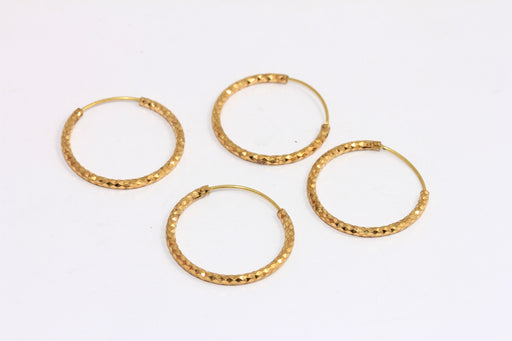 Textured Brass Dangle Earrings