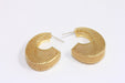  Drop Earrings, Perforated Brass Hoops
