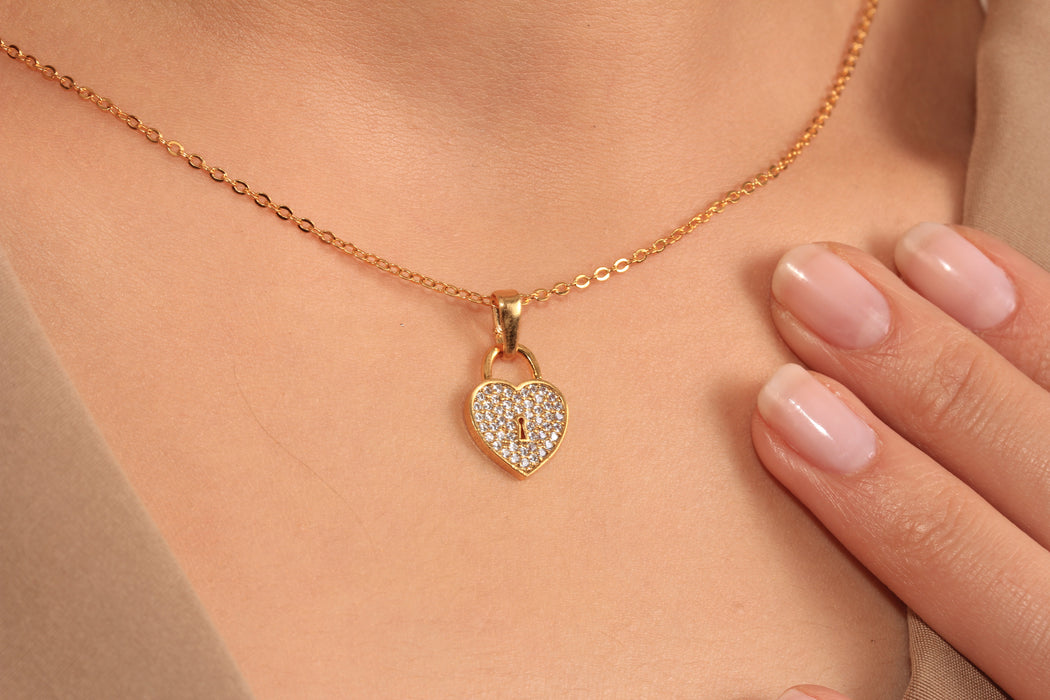 Collana a forma di cuore in oro lucido 24k da 17'', collana a forma di cuore in smalto rosso,