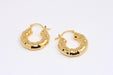  Drop Earrings, Thick Gold Hoops