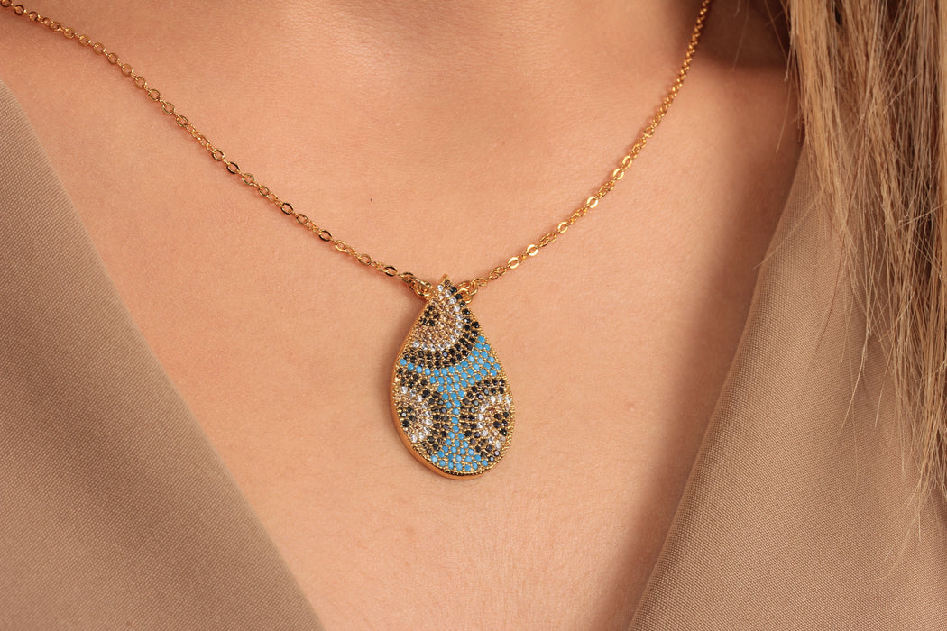 Collana a forma di cuore in oro lucido 24k da 17'', collana a forma di cuore in smalto rosso,