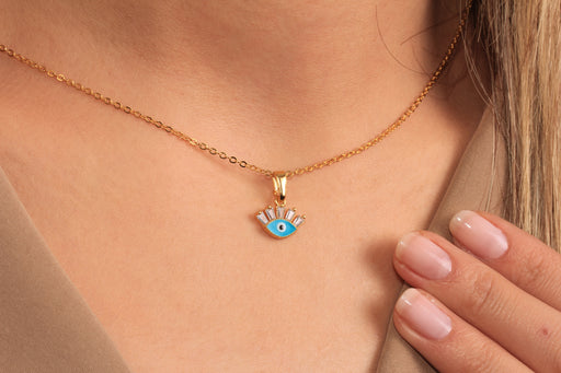 Gold Necklace With Evil Eye Charm