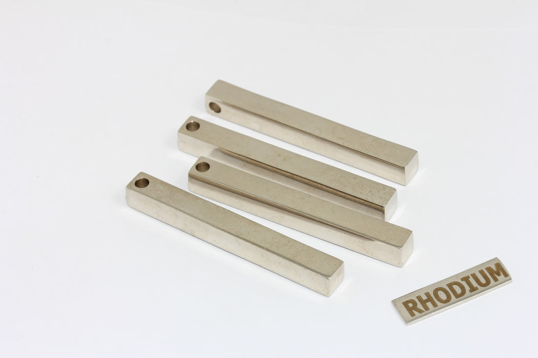 6x50mm Gümüş Kaplama Damgalama Çubuğu, Boş Bulgular, Çubuk Kolye, Uzun BRT580