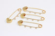 Brass Safety Pin Charm