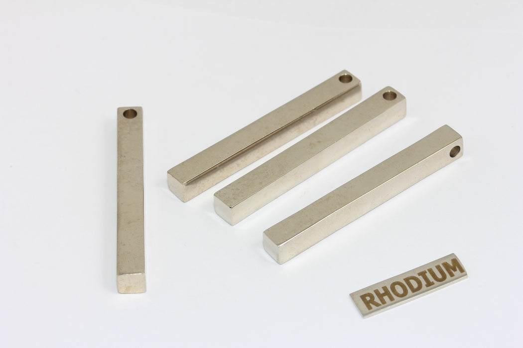 6x50mm Gümüş Kaplama Damgalama Çubuğu, Boş Bulgular, Çubuk Kolye, Uzun BRT580