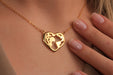 Gold Necklace With Heart Shaped Pendant