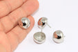 Ball Ear Posts, Half Ball Stud Earrings