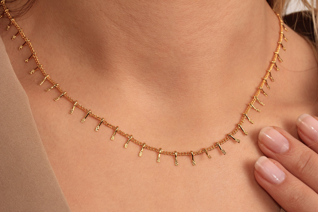 Elegant Tiny Gold Necklace
