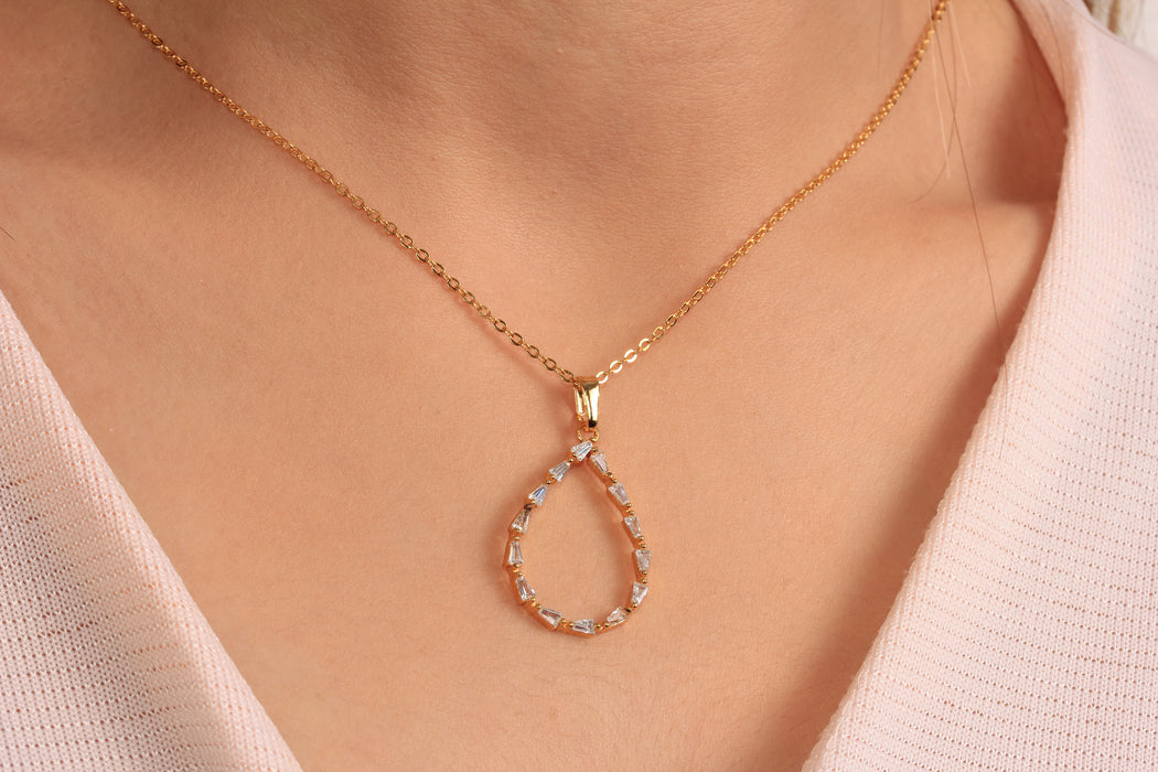 Collana a forma di cuore in oro lucido 24k da 17'', collana a forma di cuore in smalto rosso,