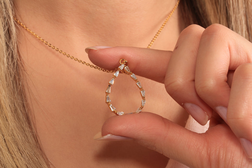 Collana a forma di cuore in oro lucido 24k da 17'', collana a forma di cuore in smalto rosso,