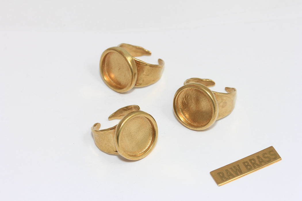 Anelli in ottone grezzo da 16 mm, anelli chiusi, anello per monete, CHK94-8