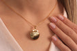 Gold Necklace With Shell Locket Pendant