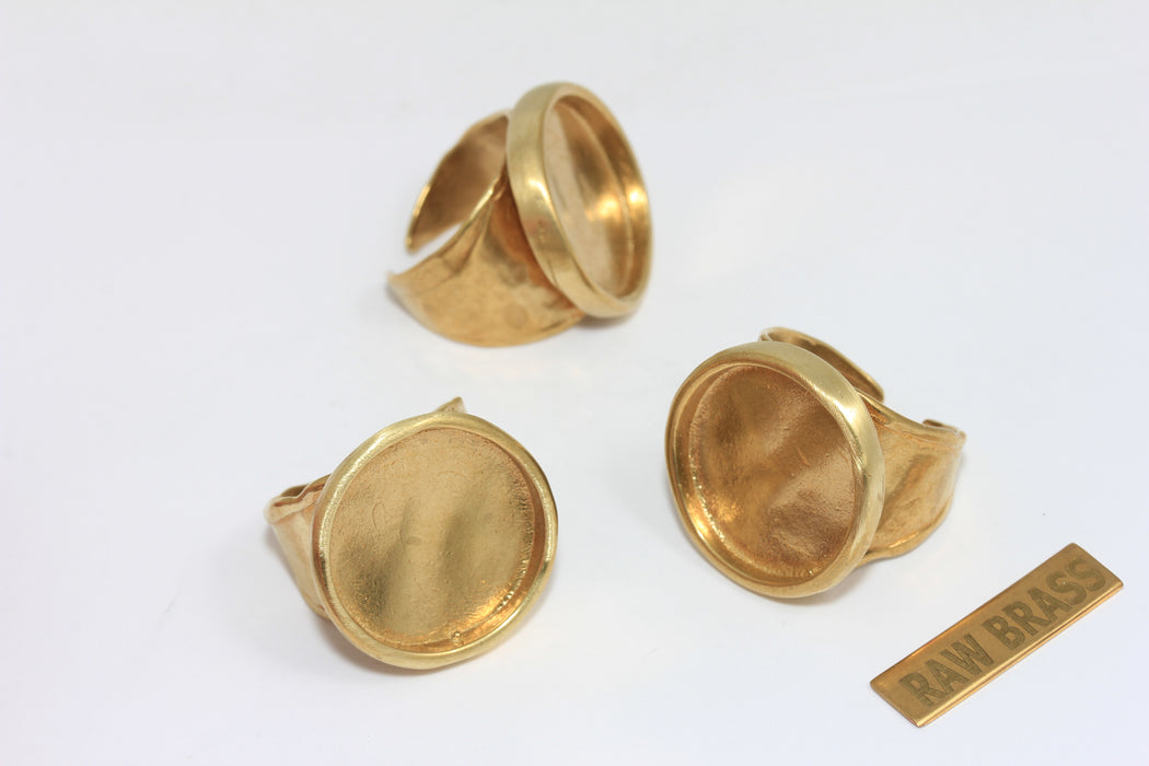 Anelli in ottone grezzo da 16 mm, anelli chiusi, anello per monete, CHK94-8
