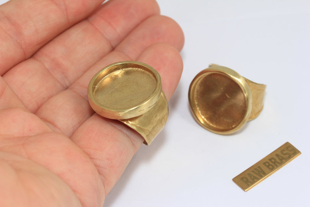 Anelli in ottone grezzo da 16 mm, anelli chiusi, anello per monete, CHK94-8