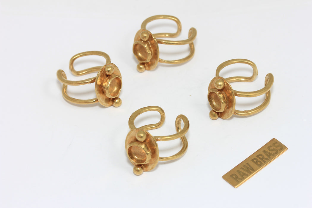 Anelli in ottone grezzo da 16 mm, anelli chiusi, anello per monete, CHK94-8
