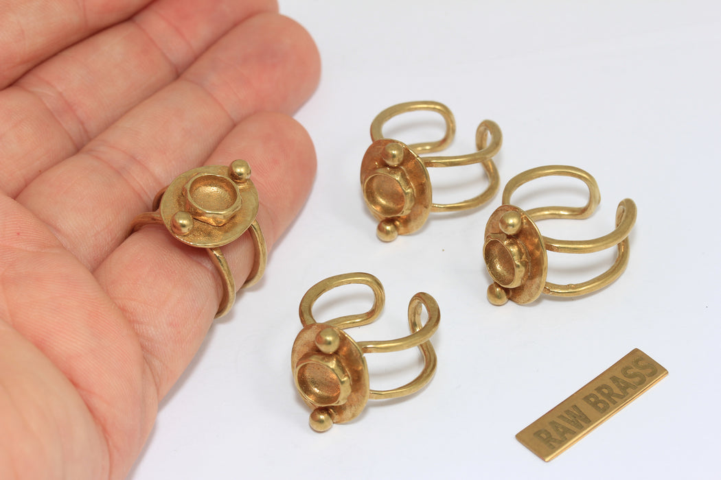 Anelli in ottone grezzo da 16 mm, anelli chiusi, anello per monete, CHK94-8