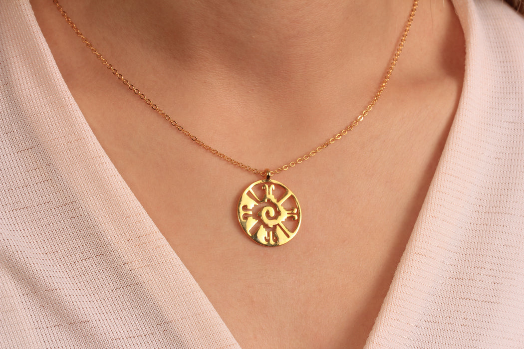 17'' 24 Ayar Parlak Altın Kalp Kolye, Kırmızı Mineli Kalp Kolye,