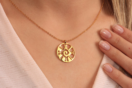 Gold necklace With Hunab Ku Pendant