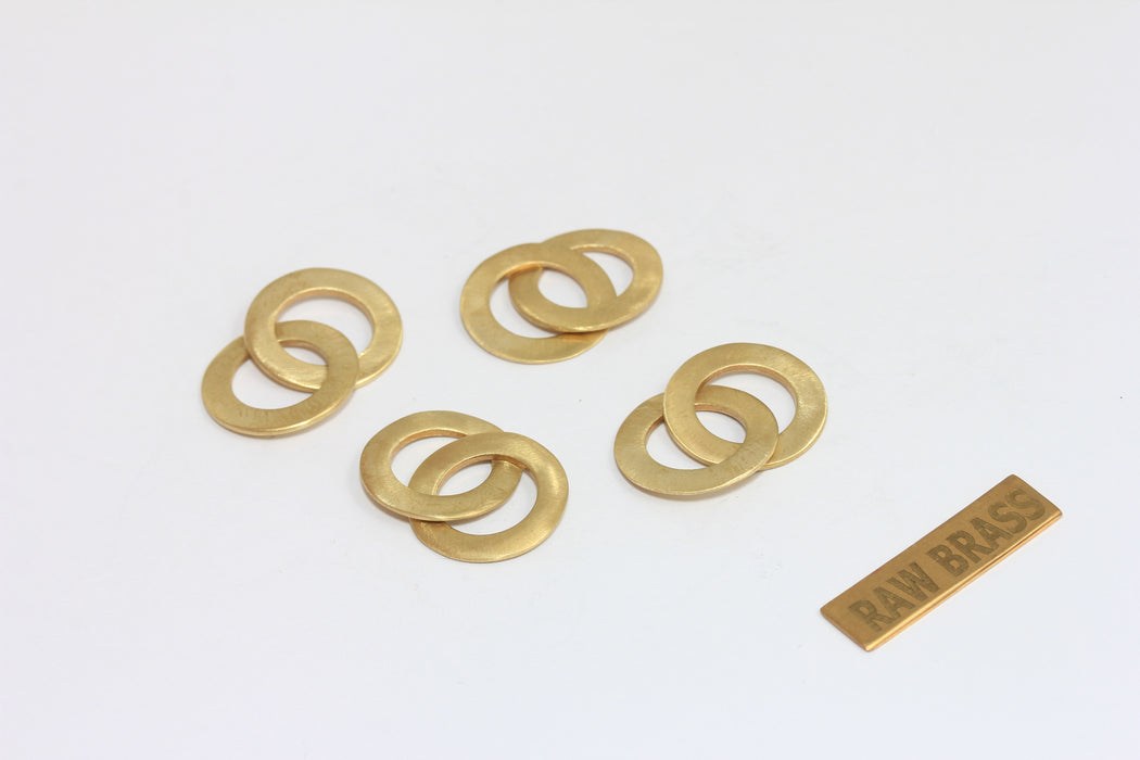 Raw Brass Double Closed Ring Charm, Connector Ring Pendant, Circle Connector, ZRCN855
