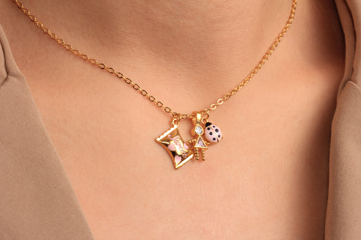 Gold Multi Charm Necklace
