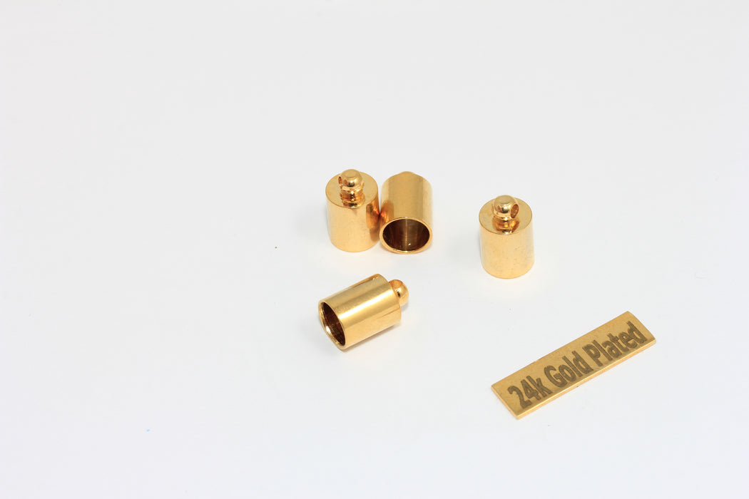 8x11mm 24 Ayar Parlak Altın Uç Kapağı, İç Boyut 7 mm, Uç Kapakları, BRT784