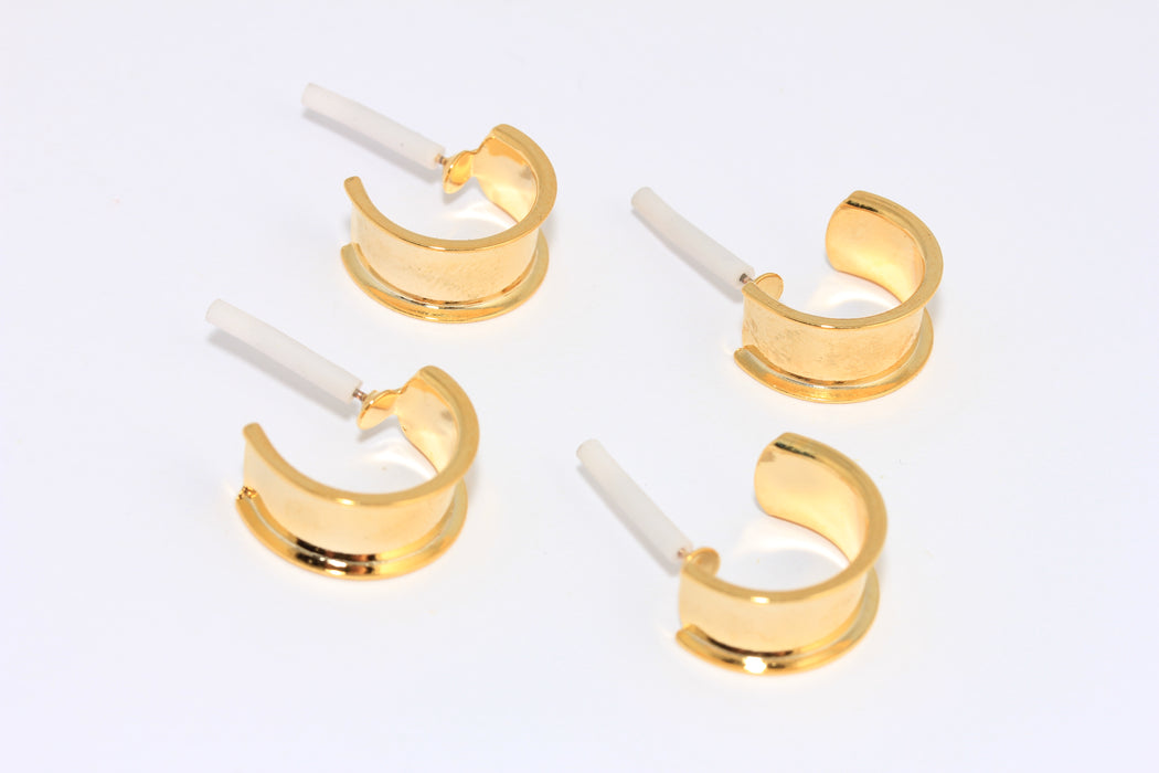 Channel Earrings, Hoop Earrings, Earring Settings