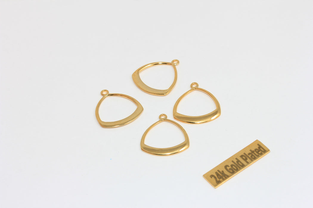 17x20mm 22k Shiny Gold Teardop Earrings, Drop Earring,  BRT816