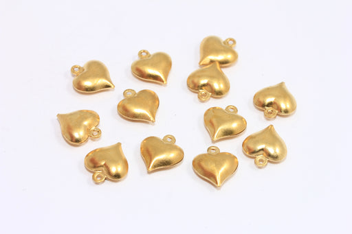 Brass Puffed Heart