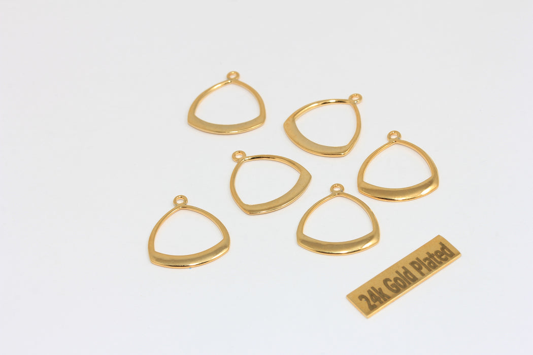 17x20mm 22k Shiny Gold Teardop Earrings, Drop Earring,  BRT816