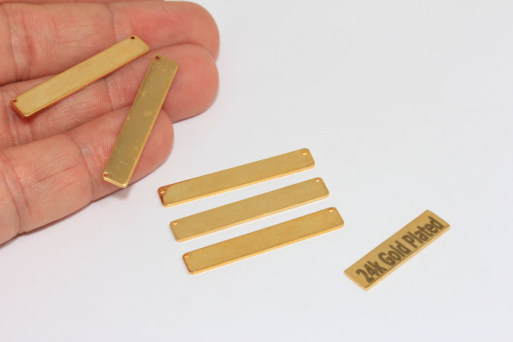 6x35mm 24 Ayar Parlak Altın İsimlik Çubuğu, Kişiselleştirilmiş, BRT781