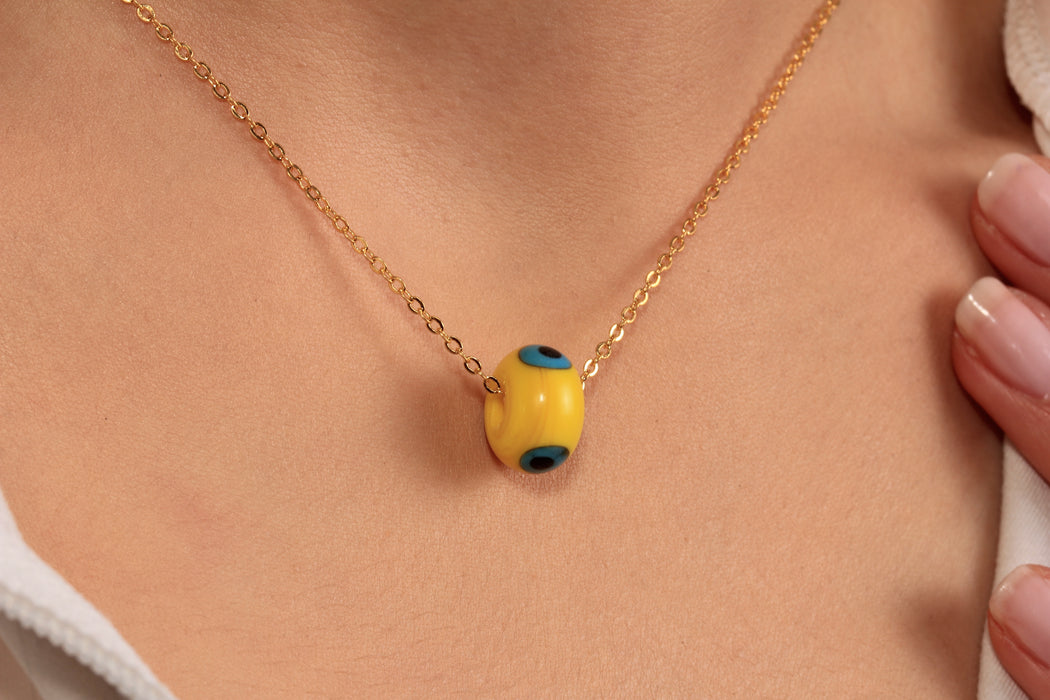 17'' 24 Ayar Parlak Altın Kalp Kolye, Kırmızı Mineli Kalp Kolye,