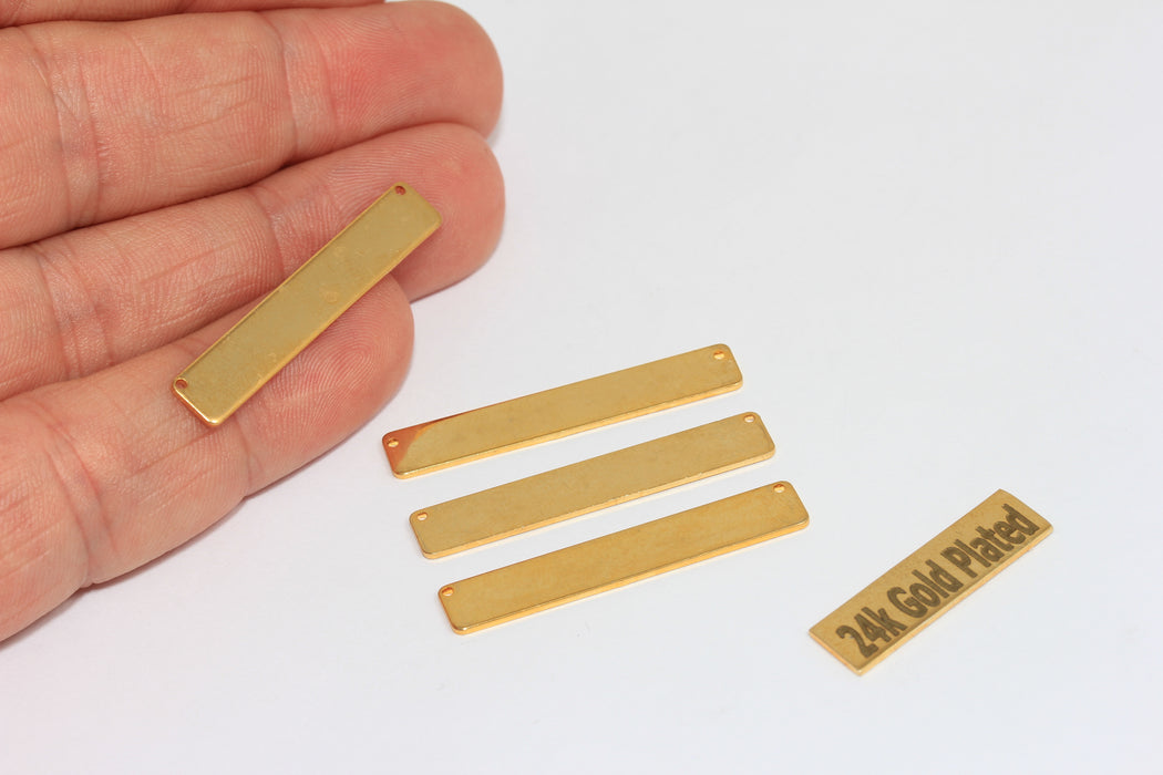 6x35mm 24 Ayar Parlak Altın İsimlik Çubuğu, Kişiselleştirilmiş, BRT781