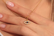 Gold Necklace With Cubic Zirconia Evil Eye Charm