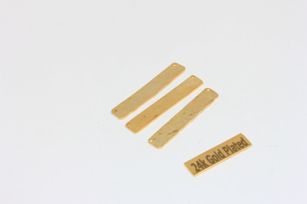 6x35mm 24 Ayar Parlak Altın Çekiçlenmiş Çubuk, Çubuk Kolye, BRT772