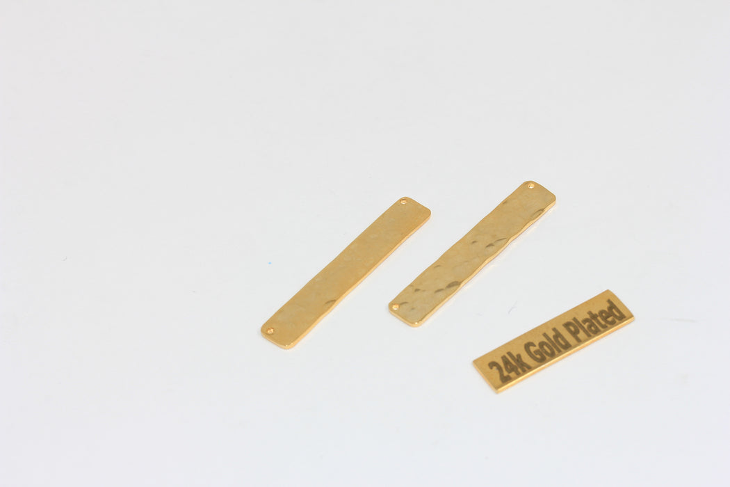 6x35mm 24 Ayar Parlak Altın Çekiçlenmiş Çubuk, Çubuk Kolye, BRT772