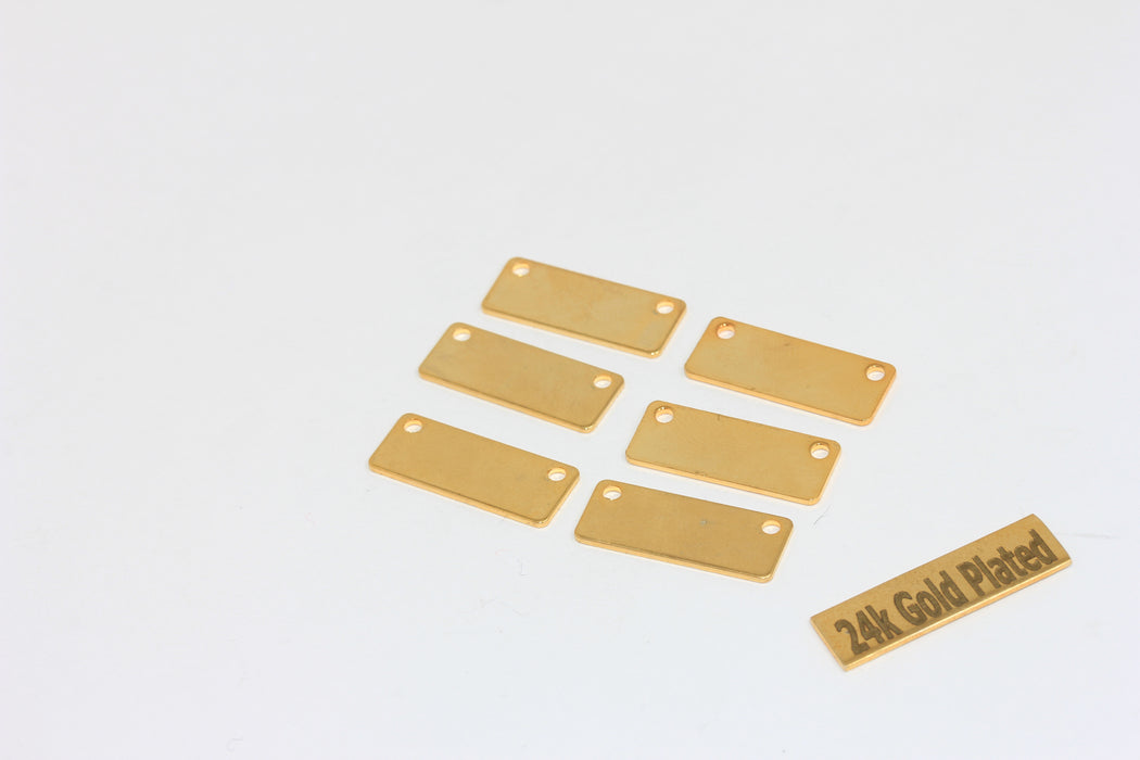 8x20mm 24 Ayar Parlak Altın İsimlik Bar, Bilezik Charm, BRT770