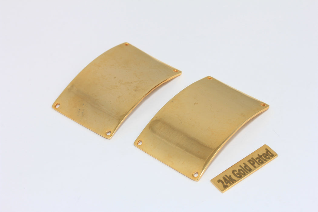 29x42mm 24 Ayar Parlak Altın Kavisli Çubuk, Bilezik Bağlantı Parçası, İsimlik Çubuğu, Damgalama Çubuğu, BRT747