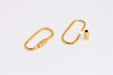 Shiny Gold Oval Screw Clasp