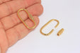 Shiny Gold Oval Screw Clasp