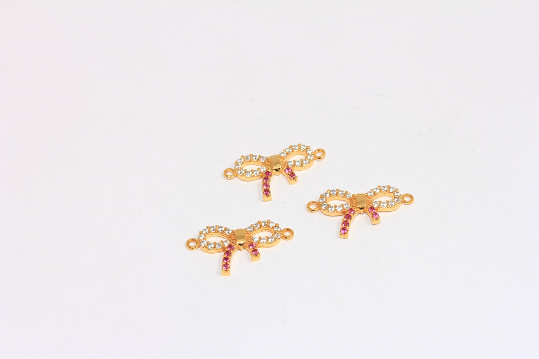 Shiny Gold Bow Charms