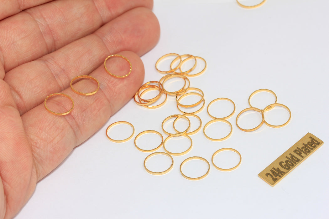 10mm 24k Shiny Gold Closed Ring, ,Simple Circles, Gold  BRT723