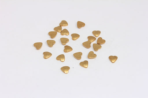 Brass Heart Beads