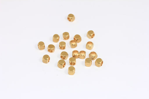 Brass Cube Beads