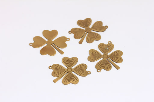 Brass Clover Charms