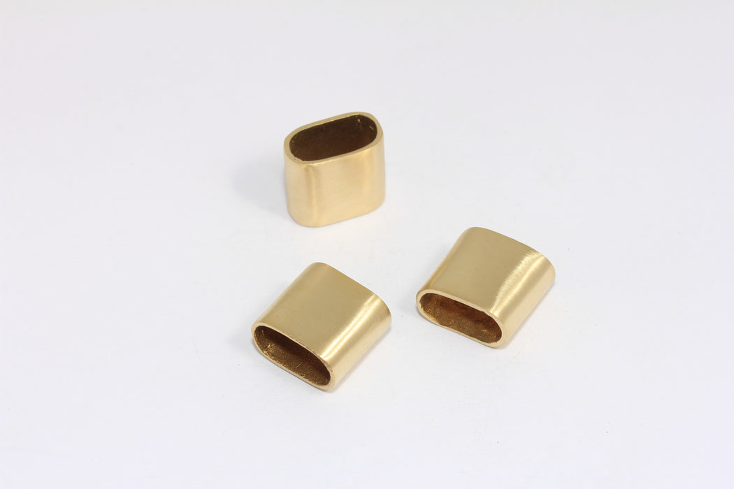 15x15mm Raw Brass Tube Beads, Inner Size 7x13,5mm, Tubes, Spacer Beads, KA83