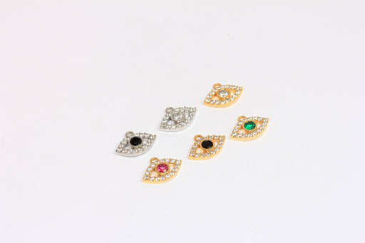 Gold Or Rhodium Evil Eye Charm