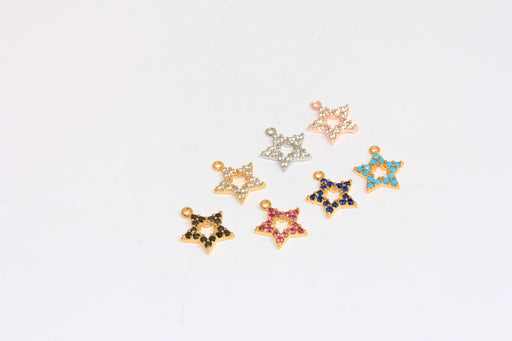 Rose Gold Or Rhodium Star Charms