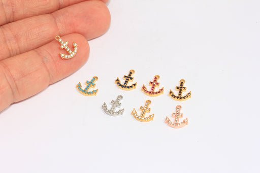 Rose Gold Or Rhodium Anchor Charms